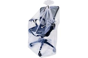 Wowfit 5 CT 45x65 inches Extra Large Clear Plastic Bags Perfect for Car Seat, Luggage, Suitcase, Stroller, Chair, Kids Bike and Attic Storage (2 Mil Flat Bags, Include 5 Ties)