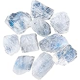 OdrillionGems 50carats Natural Raw Blue Moonstone Crystals, June Birthstone, Chakra Healing Stone, Rough Wholesale Gemstone, DIY Jewelry Making, Loose Supplies, Wire Wrapping