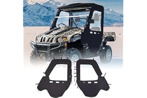 VEVOR Cab Enclosure Upper Doors, Compatible with Hisun 500 700/Axis 500 700, Soft Upper Doors, Windproof & Waterproof Upgraded Zipper UTV Soft Side Window Kit, Work with Side Mirrors and Windshields