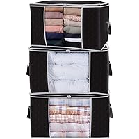 Lifewit Large Capacity Clothes Storage Bag Organizer with Reinforced Handle Thick Fabric for Comforters, Blankets…