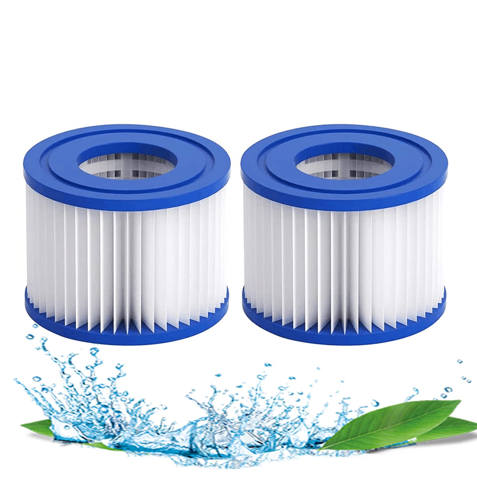 MiaoxinUK 2pcs Spa Hot Tub Filters, Pool Filter, Reusable for bestway VII and intex Type D Filter Pool Filter, Hot Tub, Replacement Filter Cartridge for Swimming Pool Filtration