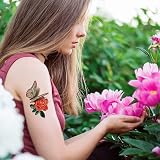 Yesallwas Temporary Feather Butterfly Tattoos for Women Kids Girls Teens view 4