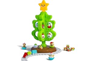 Surelect My First Christmas Tree for Toddlers, Montessori Christmas Decoration Toy with Ornaments, Mini Train Set, Roly Poly Toys, Finger Puppets, Birthday Xmas Gifts for Little Kids Boys and Girls