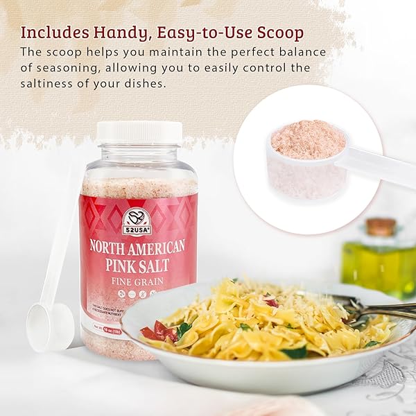 52USA NORTH AMERICAN PINK SALT, FINE GRAIN, 1 LB, RICH IN TRACE MINERALS, KOSHER SALT, GLUTEN FREE, ALL NATURAL SEA SALT, PERFECT FOR COOKING & SEASONING