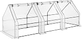Christow Large Grow Tunnel Cloche Garden Polytunnel 1.8m 2.7m 3.6m Long view 1