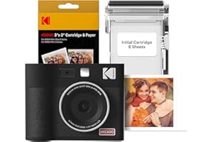 KODAK Mini Shot 3 ERA 4PASS 2-in-1 Instant Camera and Photo Printer (3x3) (Camera + 68 Sheets (8 Initial Sheets + 60 Sheets P