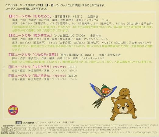 Childrens Victor Musical Best Momotarou Akazukin Kumo No Ito Japan Cd Vzch 74 Amazon Com Music