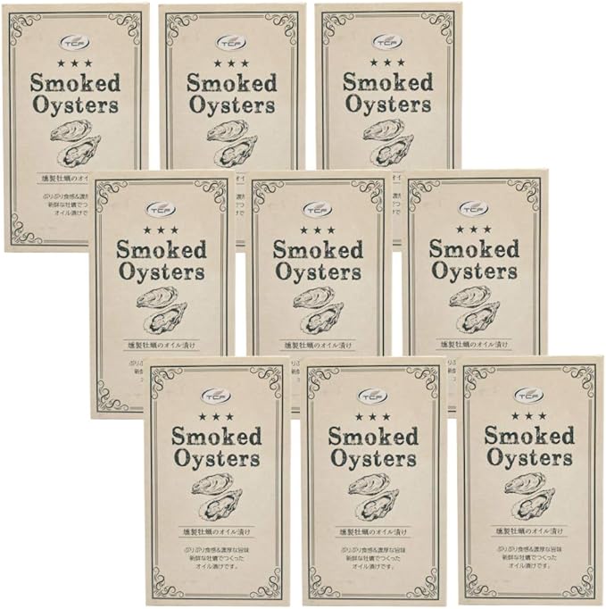 Amazon Tcf 牡蠣 燻製 オイル漬け 缶詰 85gx9缶 スモーク オイスター 珍味 おつまみ アテ 酒の肴 まとめ買い Tcf 食品 飲料 お酒 通販