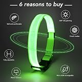 KOSKILL Light Up Dog Collar USB Rechargeable Waterproof Green M view 2