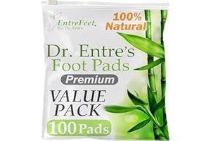 ENTREFEET Dr. Entre's Value Pack Foot Pads: Premium Value Pads to Feel Better, Sleep Better & Relieve Stress | 100 Pack of Effective & Natural Foot Patches