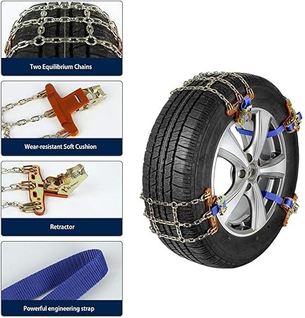 Cinghie di gomma anti-scivolo di emergenza Catene da neve per auto Anti-Skid
