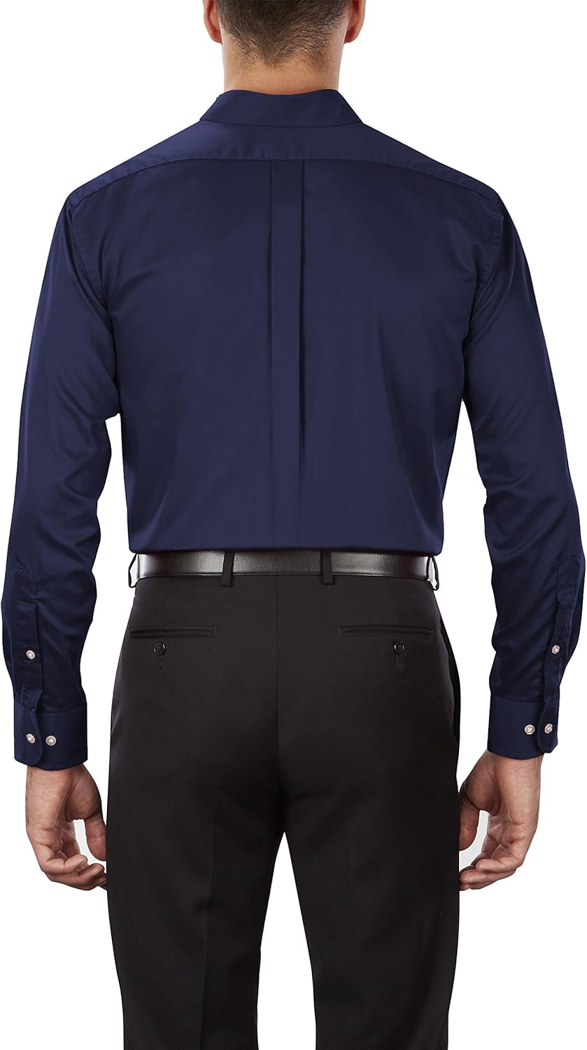Van Heusen Mens Dress Shirts Regular Fit Twill Solid Button Down Collar at  Men’s Clothing store