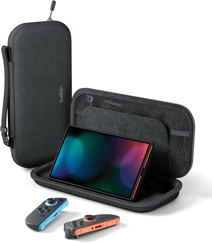Bolso para saco de viagem para jogos para AirTag Nintendo Switch 2 Carbon