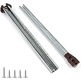 Drawer Slides Center Track for Kenlin Rite-Trak II Rails Kit, 16 Inch Drawer Metal Slides with Stop & Roller, Replacement for Dresser Nightstand Wardrobe Cabinet Drawer Tracks and Rails Kits (1 Pack)