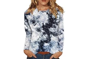 MGWTFZDL Womens Fall Tops Long Sleeve Crewneck Cute Shirts Casual Trendy Print Blouses 2024 T-Shirts