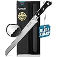 Cutluxe Bread Knife, 10" Serrated Knife, Perfect for Homemade, Sourdough Bread – High Carbon German Steel, Full Tang, Ergonom