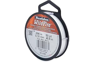 Beadalon Wildfire, 0.006 in, 0.15 mm, Break Strength 10 lb / 4.5 kg, Frost, 50 yd / 45 m