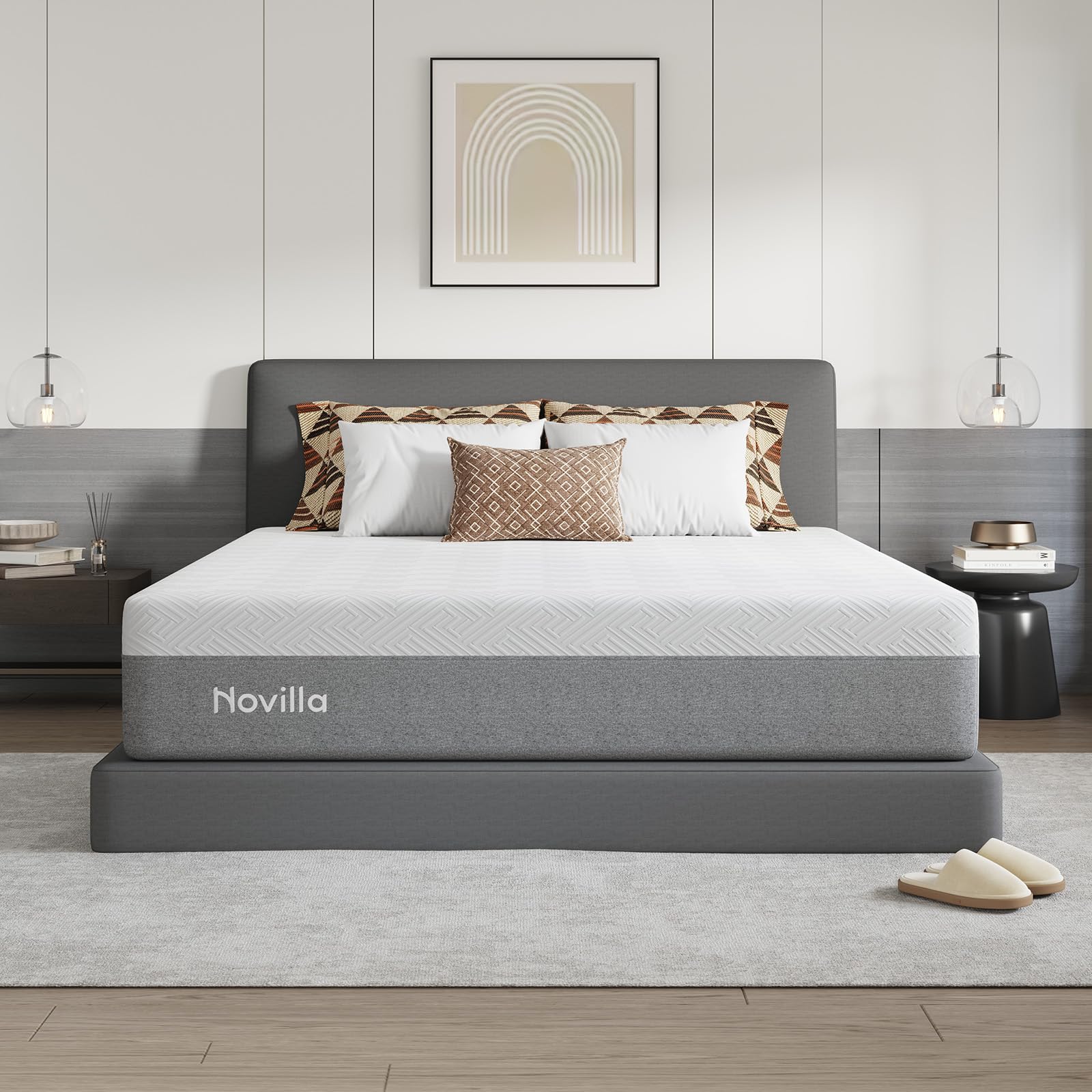 Photo 1 of Novilla Mattress King, 14 Inch King Size Memory Foam Mattress in a Box for Suppotive, Pressure Relieving & Plush Comfort, Bliss