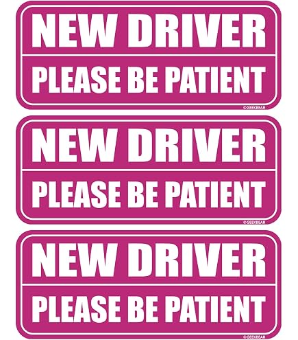 thumbnail image 2 of New Driver Sticker New Driver Magnet For Car Reflective Please Be Patient New Driver Signs For Car Student Driver Magnetic Safety Signs Novice Driver Warning Vehicle Bumper Sticke Car Magnet 2 of 11
