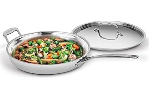 Cuisinart Classic Collection 12" (30 cm) Skillet with Lid, Stainless Steel (722-30HSSLC)