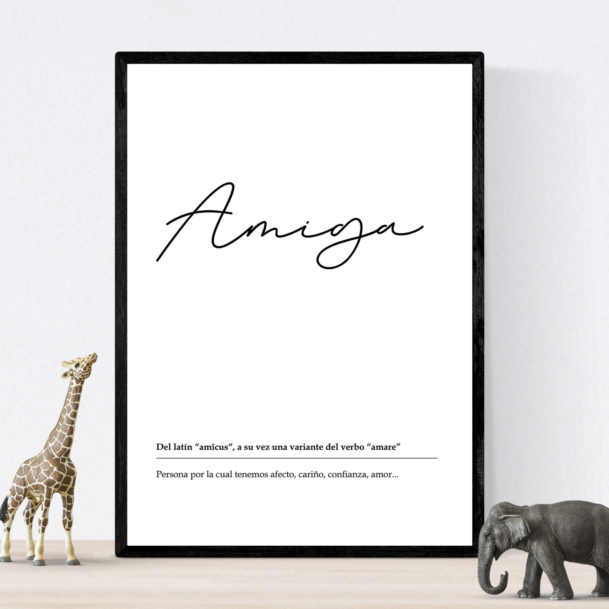 Nacnic Print friendly word Nordicas black and white film. Poster 250 gr inks Size A4 Unframed — image 1