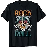 Vintage Retro 80s Rock & Roll Music Guitar Wings T-Shirt