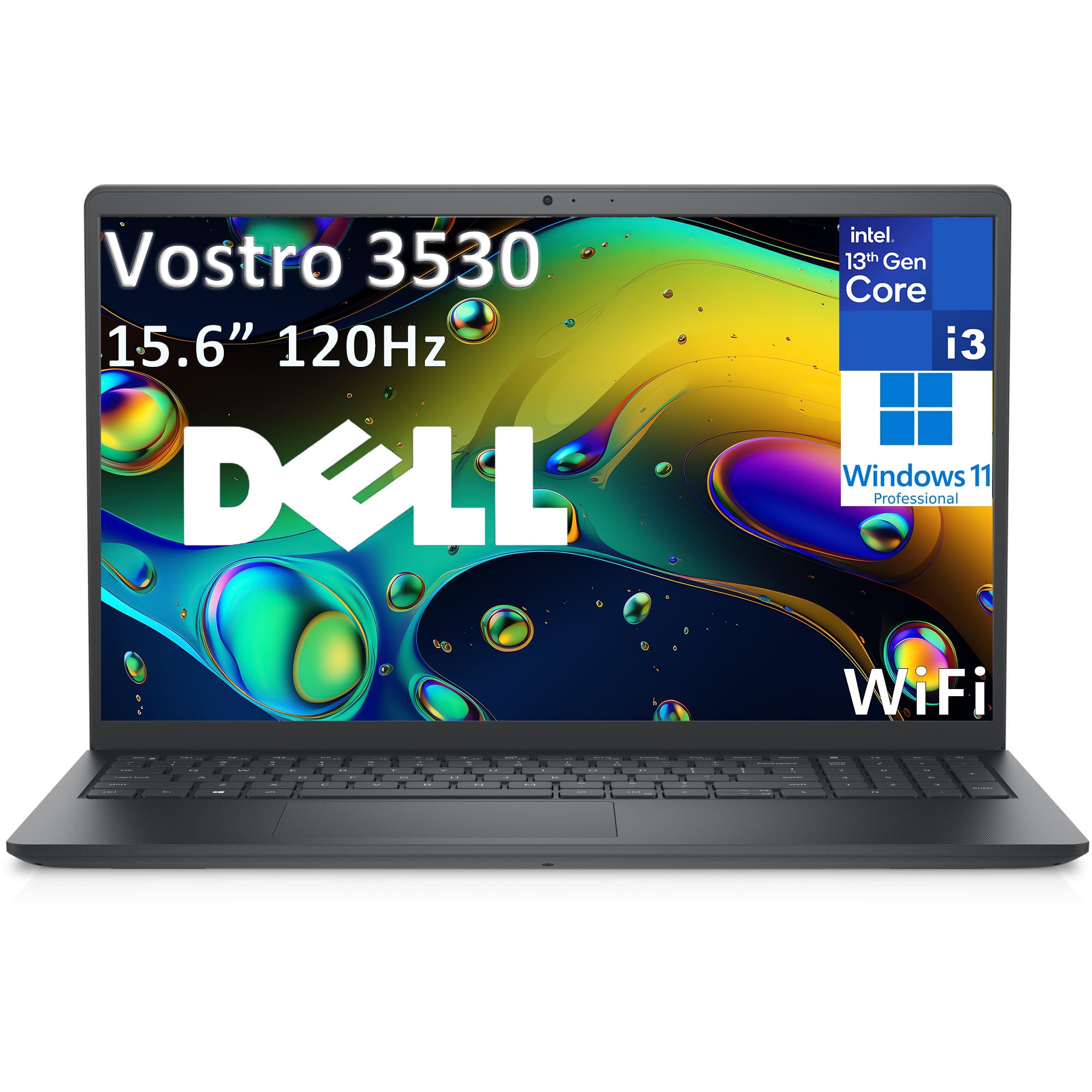 Dell Vostro 3530 Laptop Computer for Business and Home, 15.6" FHD, 13th Gen Intel 5-Core Processor, 8GB DDR4 RAM, 512GB PCIe SSD, WiFi, Bluetooth, RJ45, Type-C, HDMI, Windows 11 Pro Image