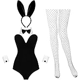 Cozypower Easter Women Velvet Bunny Costume Anime Outfit Suit Stockings Rabbit Headband Bow Tie Easter Cosplay