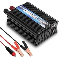 500W Power Inverter DC 12V to AC 110V Car Plug Adapter Outlet Converter, Car Power Inverter, Car Charger for Laptop Computer,