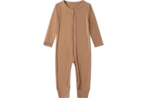 Owlivia Rayon Made from Bamboo Baby Footless Pajamas, Boys and Girls Zip up Sleep and Play, Long-Sleeve Coveralls