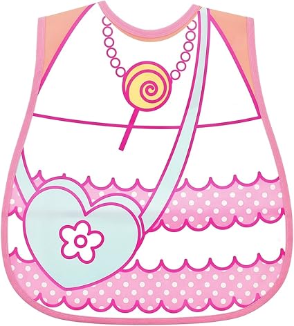Promobo Bavoir Tablier Enfant Fille Robe De Princesse Anti Tache Avec Poche De Rangement Amazon Fr Bebes Puericulture