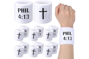 Misdary 6 Pair Faith Cross Drip Wristband Baseball Drip Baseball Accessories Cross Sports Wristband Absorbent Sweat Band Athletic Christian Faith for Sports Basketball Football Gym Workout