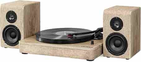 victrola modern design 50 watt record player with bluetooth and 3 speed turntable
