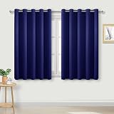 DWCN Blackout Curtains 66 x 54 Navy 2 Panels Thermal Insulated Room Darkening