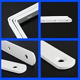 Sayayo EJ6207W 4P Stainless Shelf Bracket Corner 150x100mm White Finish view 5