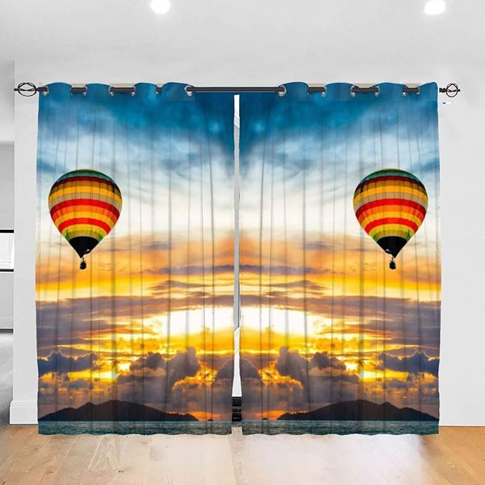 Blackout Soft Curtains Hot Air Balloon Indoor/Outdoor
