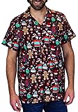 KING KAMEHA Men's Ugly-Christmas-Shirt Funky