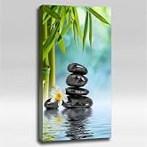Meditation Stones - Curated Art 4'x2'x2" Acoustic Panel : Includes all Mounting Hardware.