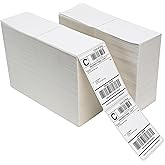 L LIKED 8000 Thermal Shipping Labels 4”x 6”in Fanfold, Permanent Adhesive, Perforated Line Labels Compatible with Direct Thermal Printings (2 Stacks, 4000 Labels/Stack)