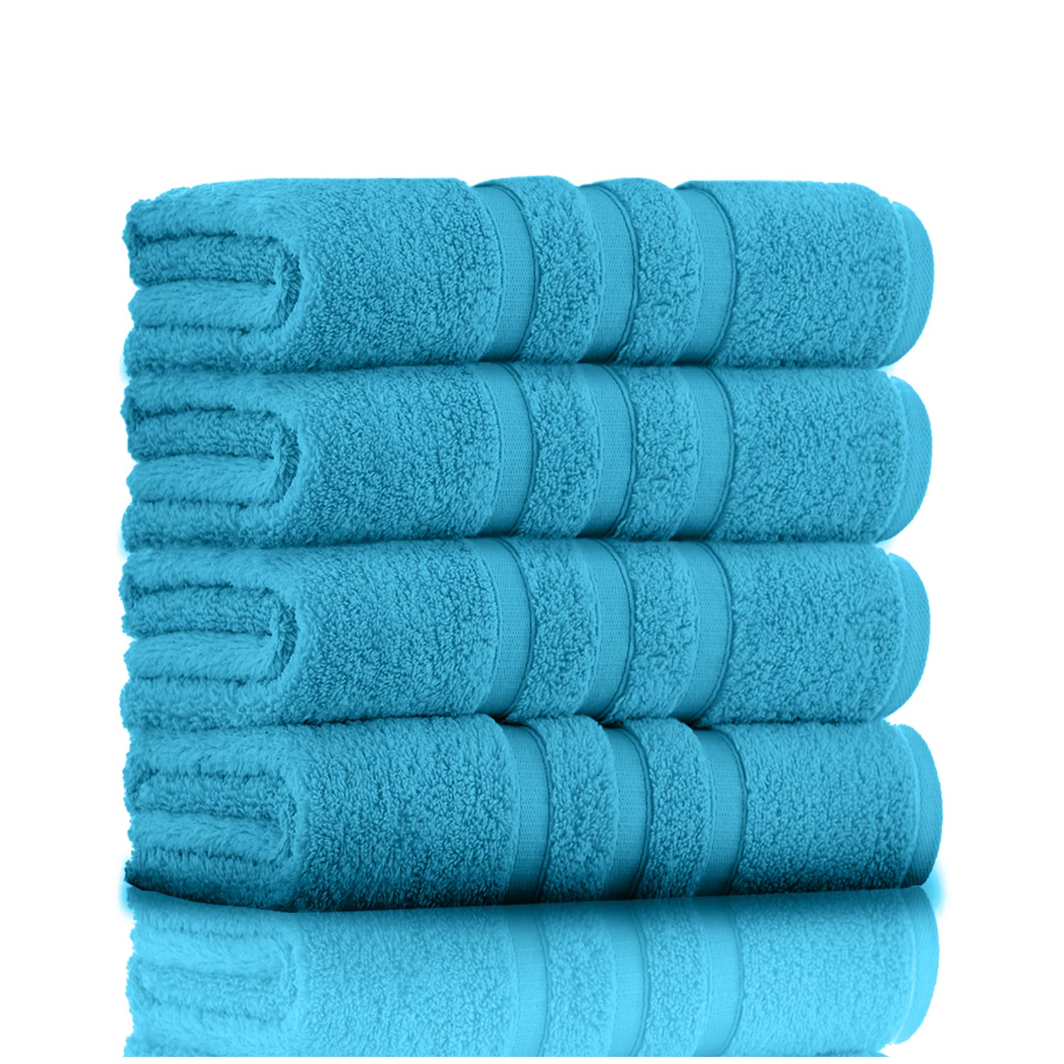 GC GAVENO CAVAILIA 100% Ringspun Cotton Bath Towels, Luxury 550 GSM Zero Twist Towel Sheets, Turquoise, 50x80 Hand Towel