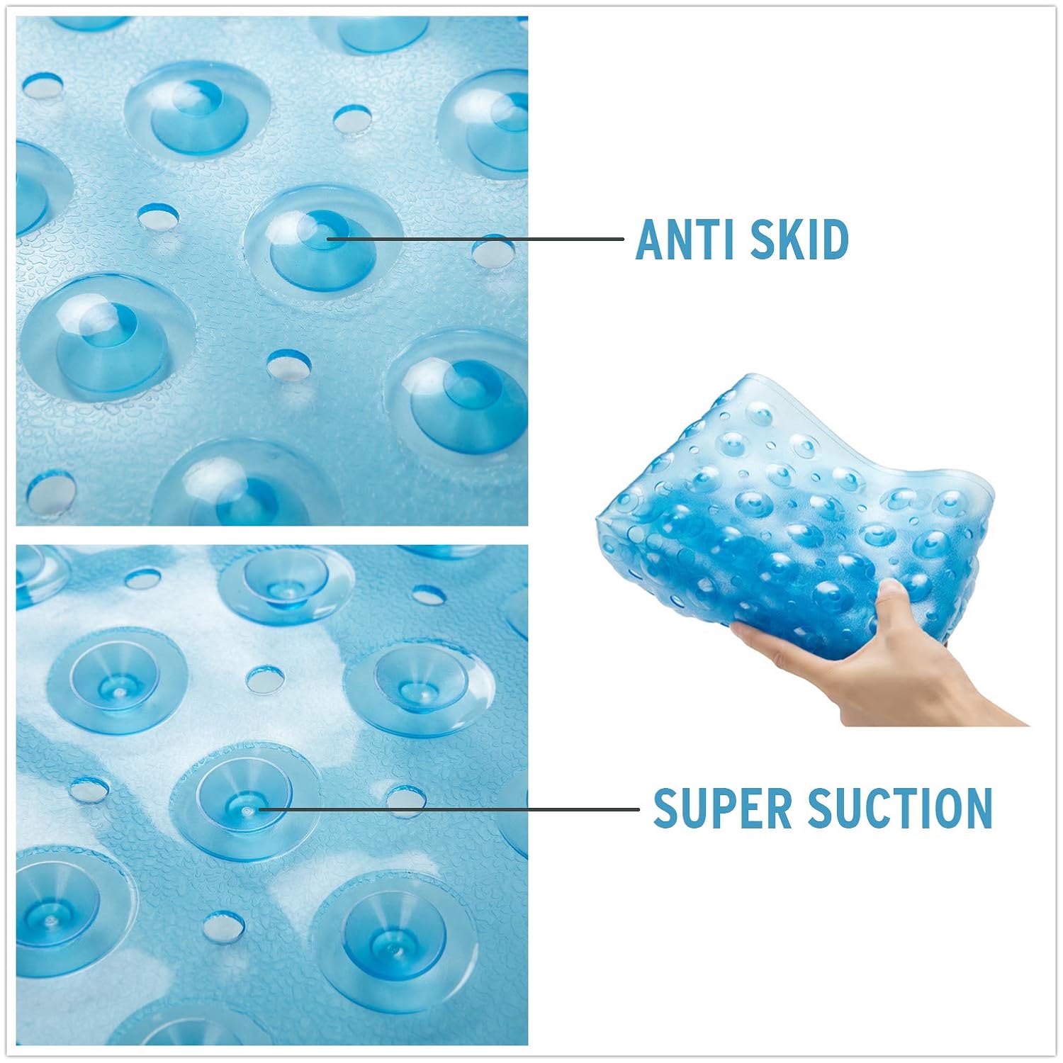 AmazerBath Bath Tub Mat, Extra Long 39 x 16 Inches Non ...