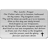 CYTING The Lord's Prayer Engraved Wallet Card Bible Verse Wallet Insert Christian Jewelry Religious Gift (The Lord's Prayer Wallet Card)