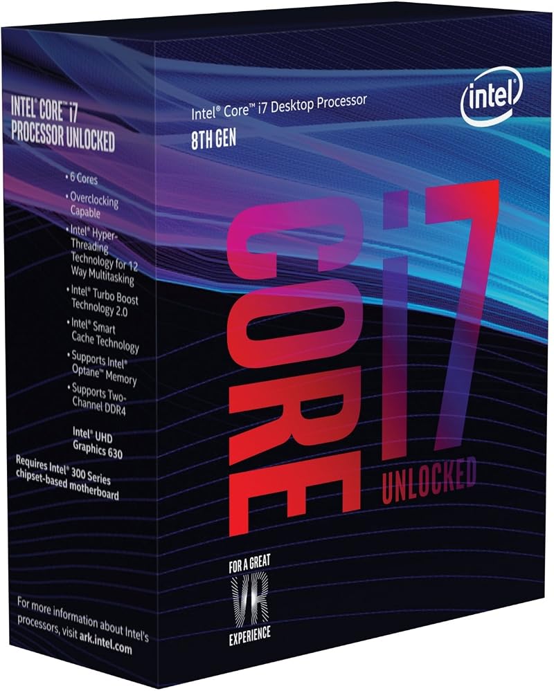 Intel Core i7-8700K 8th Gen Processor 3.7 GHz 6 Core Unlocked BX80684I78700K