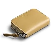 Bellroy Folio Piccolo (small leather zip wallet for men and women, with storage for cards, coins and keys) - Mustard