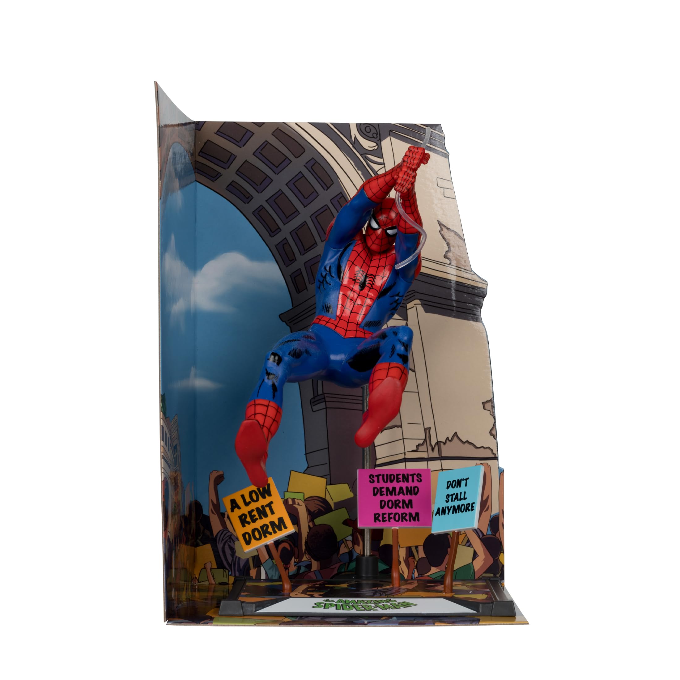 McFarlane Marvel Spider-Man 1:10th Scale Collectible with Scene Gold Label (The Amazing Spider-Man #68) Toys