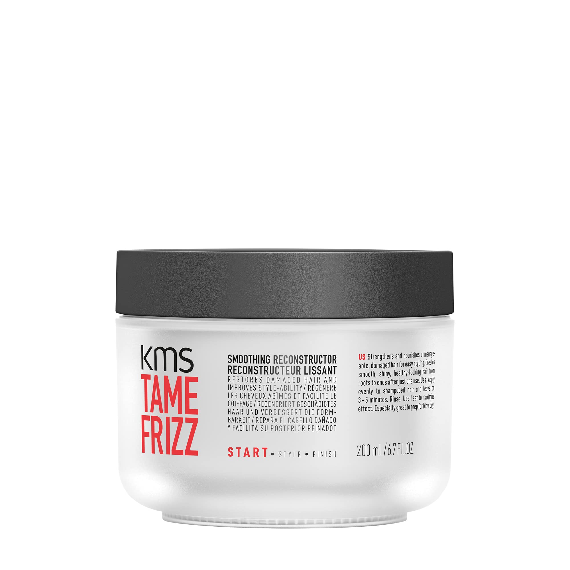 KMS TameFrizz Smoothing Reconstructor, For Stressed Hair, Revives Softness & Repairs, Vegan & PETA Approved, 200ml
