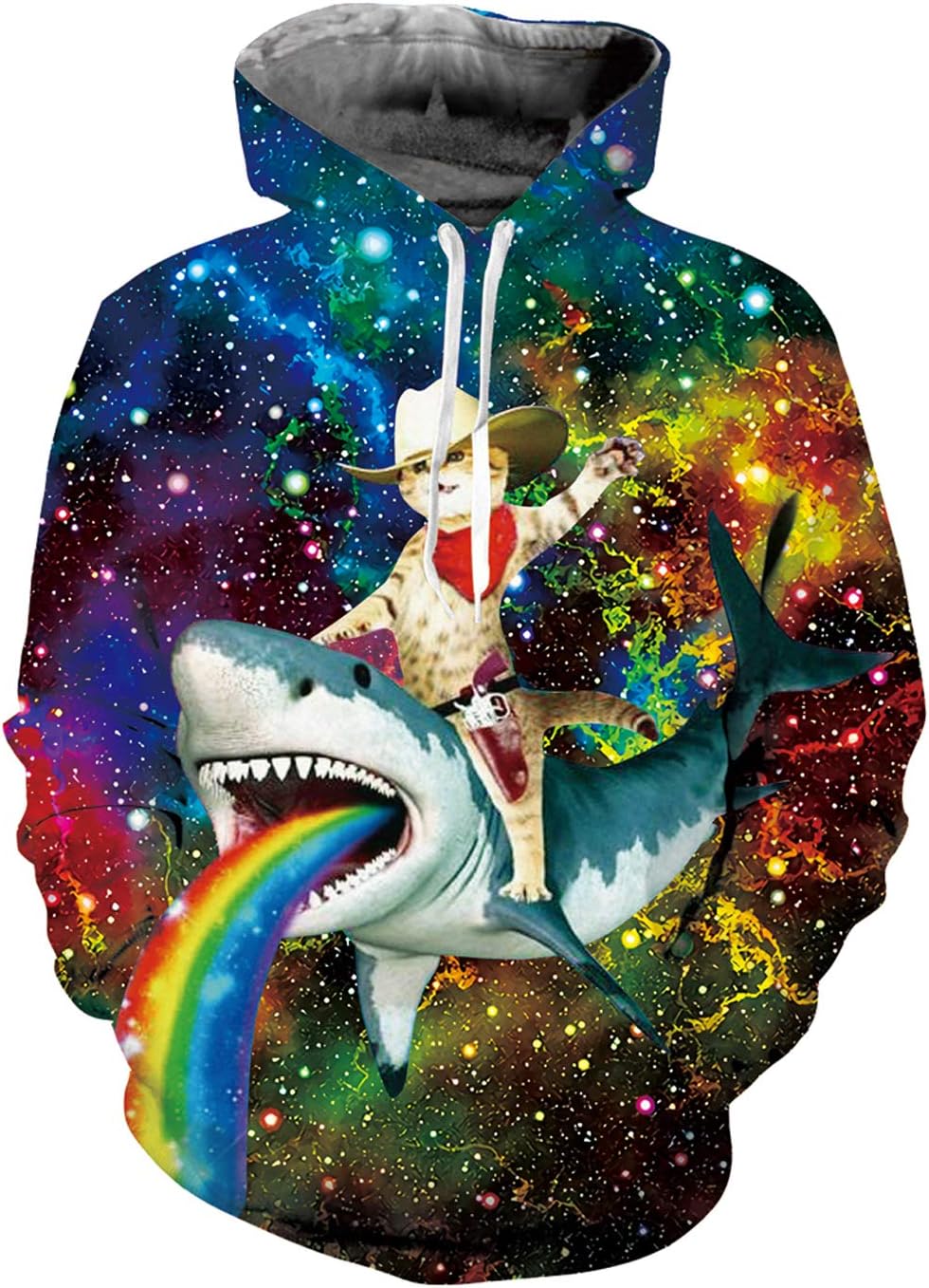 Men 3D Print Hoodies Funny Fleece Hooded Sweatshirt Pullover Sweater