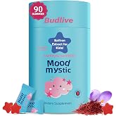 Saffron Gummies for Kids, 90 Counts Mood Munchies Focus Calm Gummies | Saffron Extract Supplements, Support Happy Mood &amp; Cogntion, Individually Wrapped, Natural Berry Flavor, Sugar Free 90 Counts