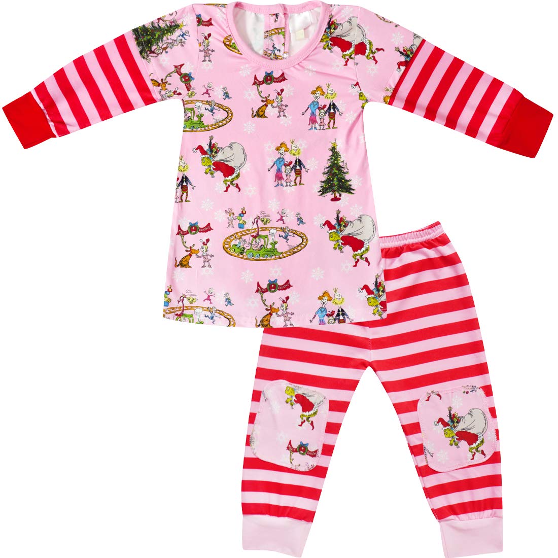 Buy Little Girl Holiday Dr. Seuss Grinch Cindy Lou Pajamas Loungewear