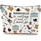 Nashville Gifts Nashville Makeup Bag Cosmetic Bag Nashville Souvenirs Funny Nashville Travel Gifts Birthday Bachelorette Party Friendship Gifts for Nashville Lovers Women Girls Bridesmaid Christmas